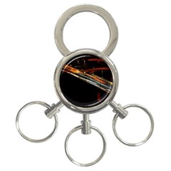 Highway Night Lighthouse Car Fast 3-ring Key Chains by Amaryn4rt