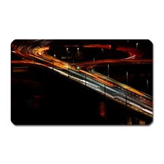 Highway Night Lighthouse Car Fast Magnet (rectangular) by Amaryn4rt