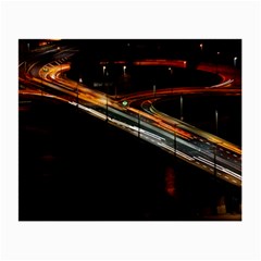 Highway Night Lighthouse Car Fast Small Glasses Cloth by Amaryn4rt