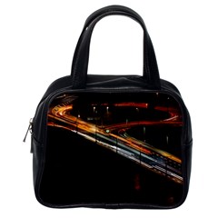 Highway Night Lighthouse Car Fast Classic Handbags (one Side) by Amaryn4rt