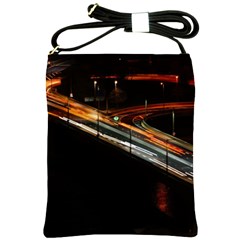 Highway Night Lighthouse Car Fast Shoulder Sling Bags by Amaryn4rt