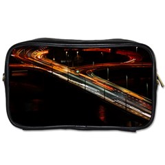 Highway Night Lighthouse Car Fast Toiletries Bags by Amaryn4rt