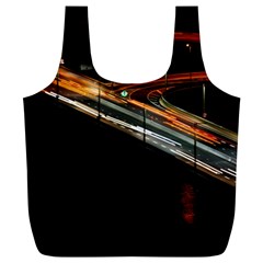 Highway Night Lighthouse Car Fast Full Print Recycle Bags (l)  by Amaryn4rt