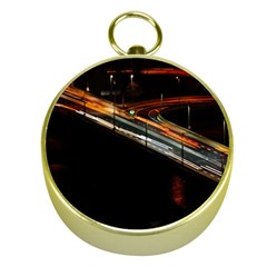 Highway Night Lighthouse Car Fast Gold Compasses by Amaryn4rt