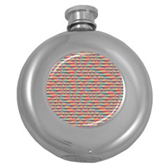 Background Abstract Colorful Round Hip Flask (5 Oz) by Amaryn4rt