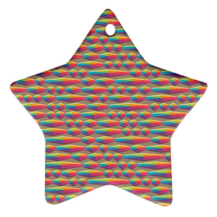 Background Abstract Colorful Star Ornament (Two Sides)