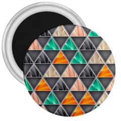 Abstract Geometric Triangle Shape 3  Magnets by Amaryn4rt