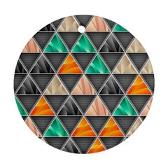 Abstract Geometric Triangle Shape Ornament (round)