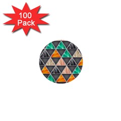 Abstract Geometric Triangle Shape 1  Mini Buttons (100 Pack) 