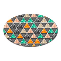 Abstract Geometric Triangle Shape Oval Magnet by Amaryn4rt