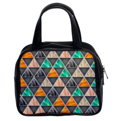 Abstract Geometric Triangle Shape Classic Handbags (2 Sides)