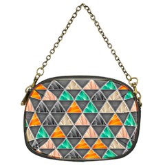 Abstract Geometric Triangle Shape Chain Purses (one Side)  by Amaryn4rt