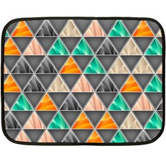 Abstract Geometric Triangle Shape Double Sided Fleece Blanket (mini)  by Amaryn4rt