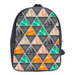 Abstract Geometric Triangle Shape School Bags(large) 