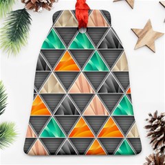 Abstract Geometric Triangle Shape Bell Ornament (two Sides) by Amaryn4rt