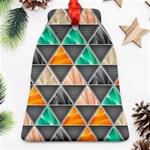 Abstract Geometric Triangle Shape Bell Ornament (Two Sides) Back