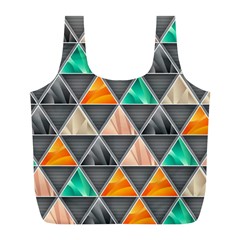 Abstract Geometric Triangle Shape Full Print Recycle Bags (l)  by Amaryn4rt