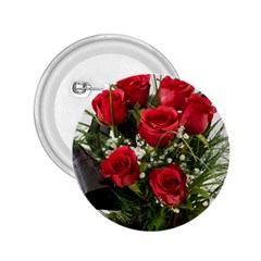 Red Roses Roses Red Flower Love 2 25  Buttons