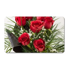 Red Roses Roses Red Flower Love Magnet (rectangular) by Amaryn4rt