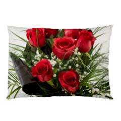 Red Roses Roses Red Flower Love Pillow Case by Amaryn4rt