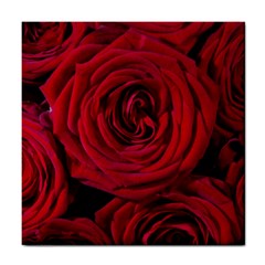 Roses Flowers Red Forest Bloom Tile Coasters by Amaryn4rt