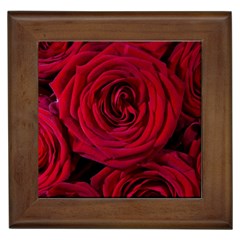 Roses Flowers Red Forest Bloom Framed Tiles by Amaryn4rt