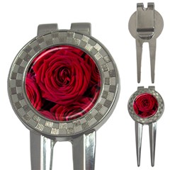 Roses Flowers Red Forest Bloom 3-in-1 Golf Divots by Amaryn4rt