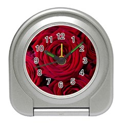 Roses Flowers Red Forest Bloom Travel Alarm Clocks by Amaryn4rt