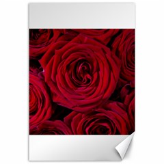 Roses Flowers Red Forest Bloom Canvas 24  X 36  by Amaryn4rt