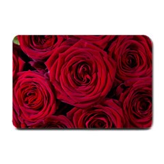 Roses Flowers Red Forest Bloom Small Doormat  by Amaryn4rt