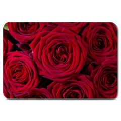 Roses Flowers Red Forest Bloom Large Doormat  by Amaryn4rt