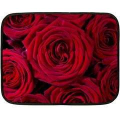 Roses Flowers Red Forest Bloom Double Sided Fleece Blanket (mini)  by Amaryn4rt