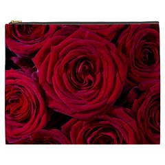 Roses Flowers Red Forest Bloom Cosmetic Bag (xxxl)  by Amaryn4rt