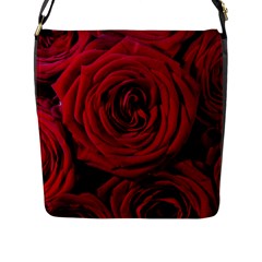 Roses Flowers Red Forest Bloom Flap Messenger Bag (l)  by Amaryn4rt