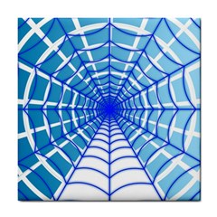 Cobweb Network Points Lines Tile Coasters by Amaryn4rt