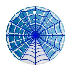 Cobweb Network Points Lines Ornament (round) by Amaryn4rt