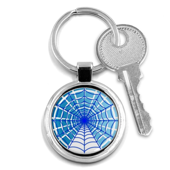 Cobweb Network Points Lines Key Chains (Round) 