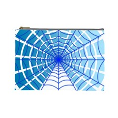 Cobweb Network Points Lines Cosmetic Bag (large)  by Amaryn4rt