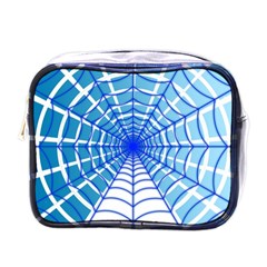 Cobweb Network Points Lines Mini Toiletries Bags by Amaryn4rt