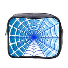 Cobweb Network Points Lines Mini Toiletries Bag 2-side