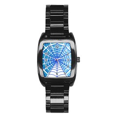 Cobweb Network Points Lines Stainless Steel Barrel Watch by Amaryn4rt