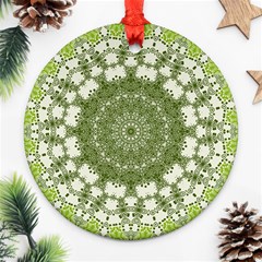 Mandala Center Strength Motivation Ornament (round) by Amaryn4rt