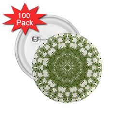 Mandala Center Strength Motivation 2 25  Buttons (100 Pack)  by Amaryn4rt