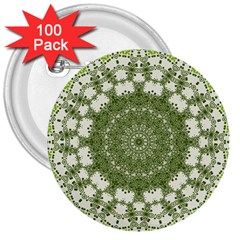 Mandala Center Strength Motivation 3  Buttons (100 Pack)  by Amaryn4rt