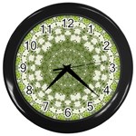 Mandala Center Strength Motivation Wall Clocks (Black) Front