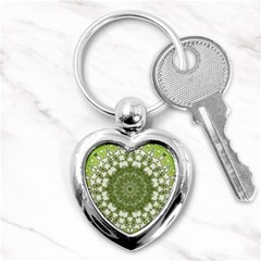 Mandala Center Strength Motivation Key Chains (heart)  by Amaryn4rt