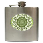 Mandala Center Strength Motivation Hip Flask (6 oz) Front