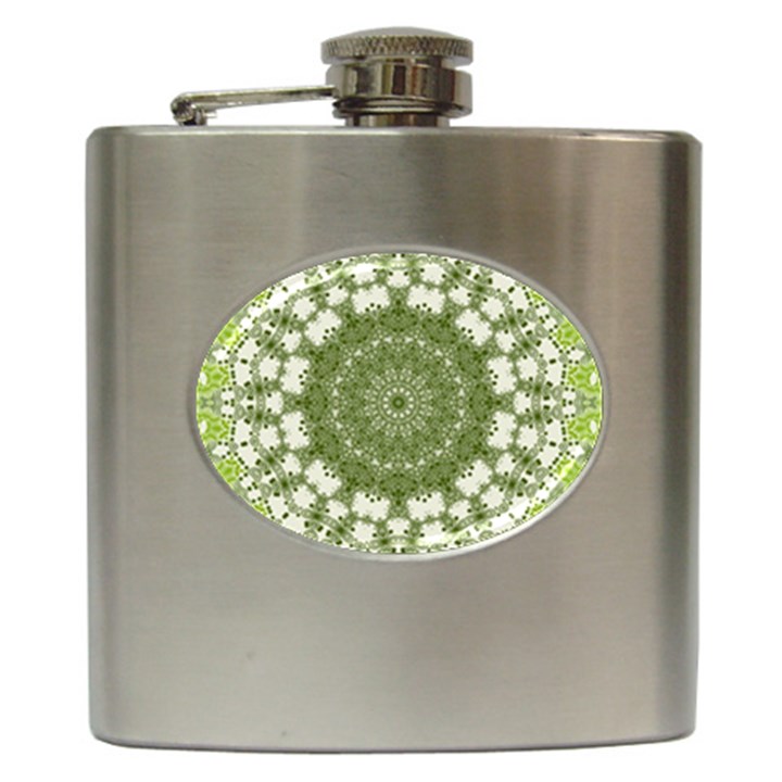 Mandala Center Strength Motivation Hip Flask (6 oz)