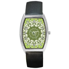 Mandala Center Strength Motivation Barrel Style Metal Watch