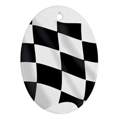 Flag Chess Corse Race Auto Road Ornament (oval) by Amaryn4rt